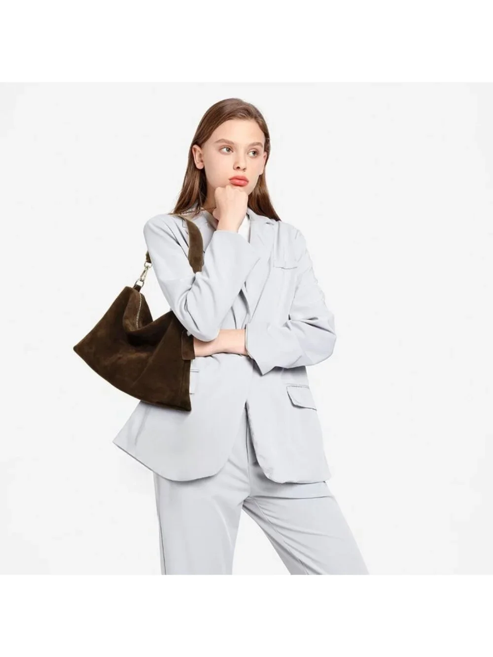 Vintage Suede Tote Bag for Women | Slouchy Hobo Shoulder & Crossbody Purse